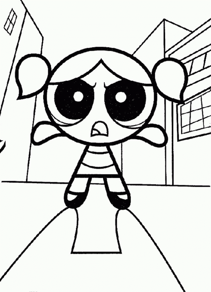 Plansa de colorat cu Fetele Powerpuff 10 2